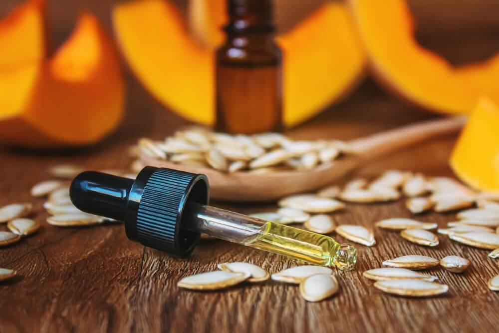 pumpkin seeds and pumpkin seed oil, which help with urinary conditions