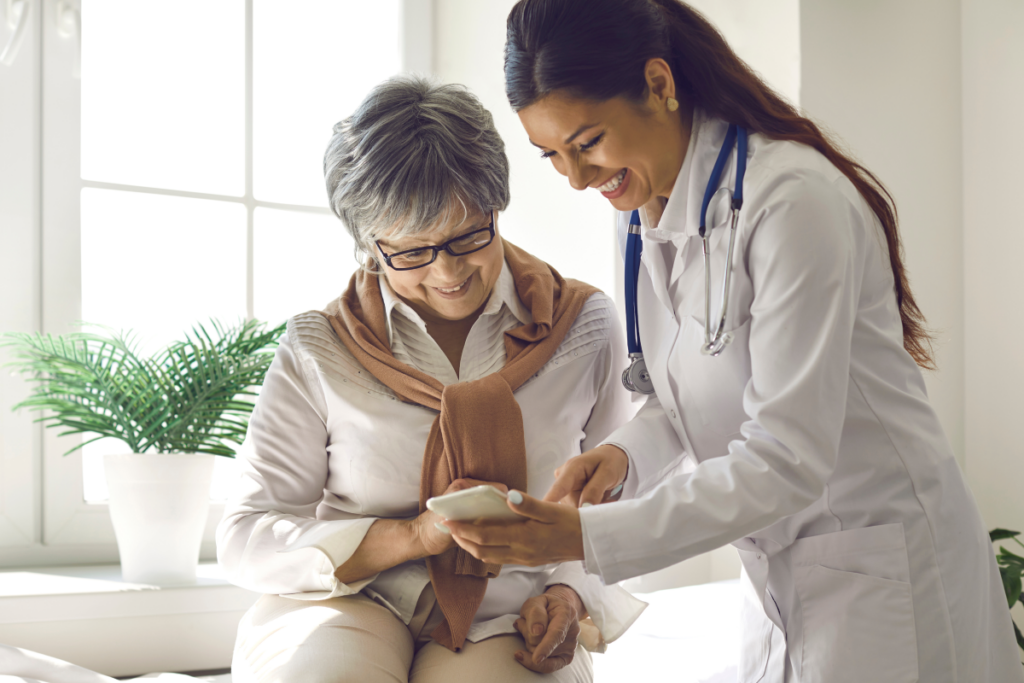 provider meeting with patient about hormone testing